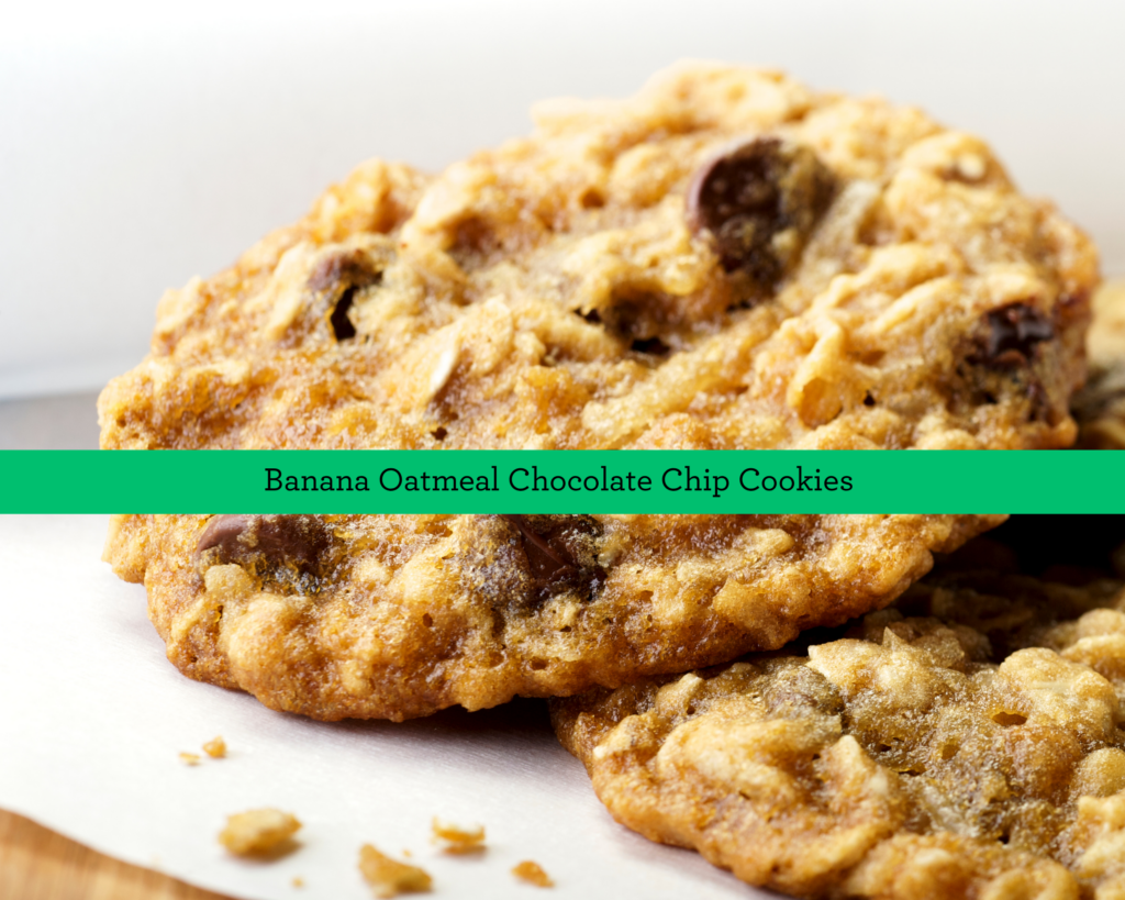 Banana Oatmeal Chocolate Chip Cookies - Village Project